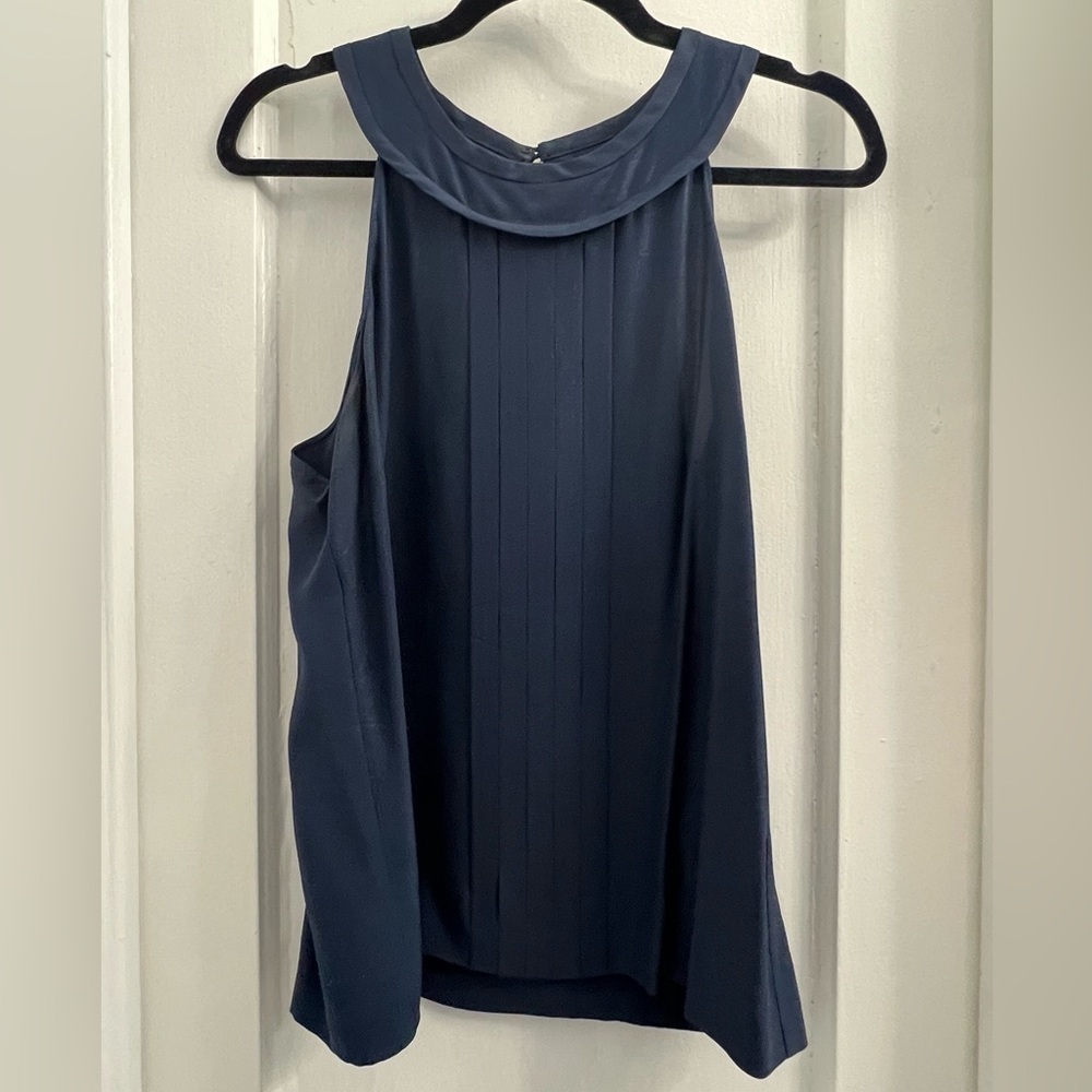 J. Crew navy silk sleeveless‎ top size 10